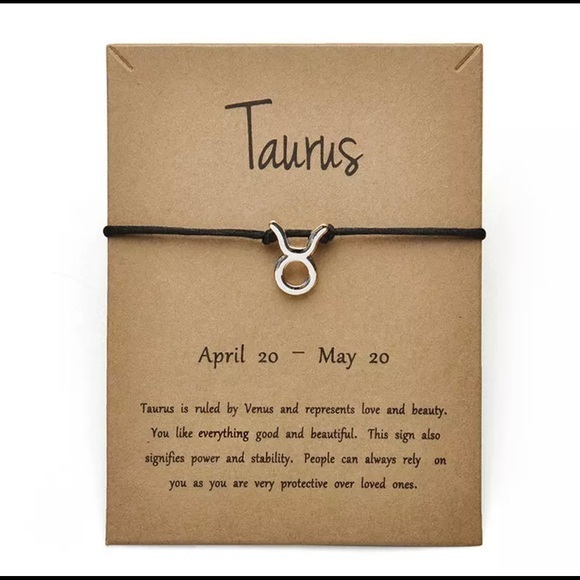 Jewelry - Silver Gold Tone Taurus ♉️ Adjustable Bracelet